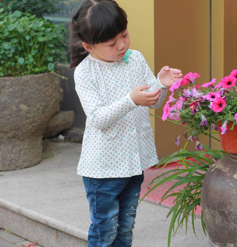 Defect sale ELLE counter children's clothing boys and girls cotton round neck T-shirt top coat variety