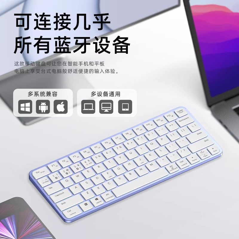 Bluetooth Wireless Magic Keyboard and Mouse Set, Thin, Suitable for Apple Mac Tablets, Laptops, Office Use, Silent