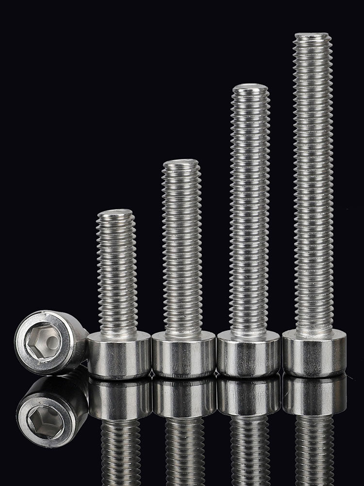 201 Stainless steel hexagon screw Cylindrical head bolt Cup head screw hexagonal screw M8M10M12 mm