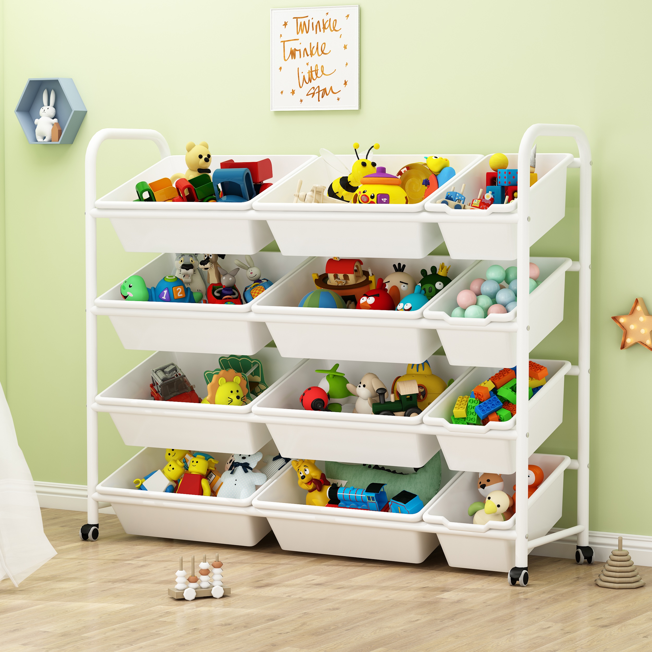 Children's toy storage rack Baby bookshelf Picture book rack Toy shelf