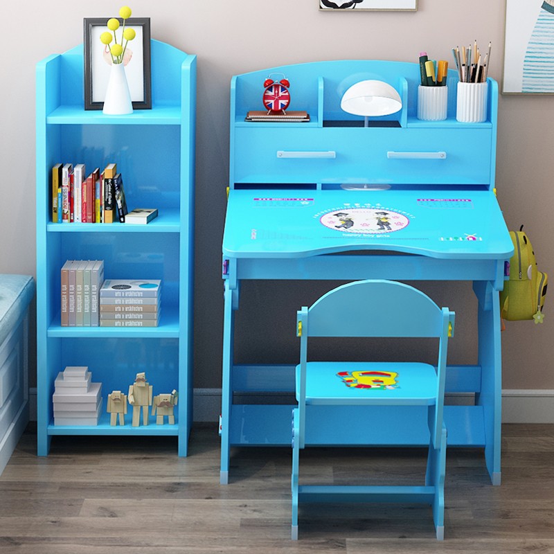 Simple Children S Study Table And Chair Set Home Desk Bookcase