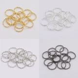 Тисненое 𫔭 Небольшое кольцо DIY DIY ручной ювелирные аксессуары с бисером соединенным кольцом из тисненого венка Золото и серебряное закрытое кольцо