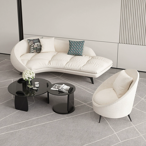 Изогнутый современный и минималистичный дизайнерский диван для двоих, для салонов красоты, популярно в интернете