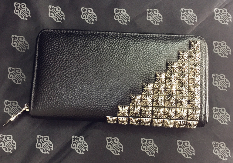 Wallet, Genuine Cowhide, 36 Rivets, Trendy, Personalized, Japanese and Korean Foreign Trade