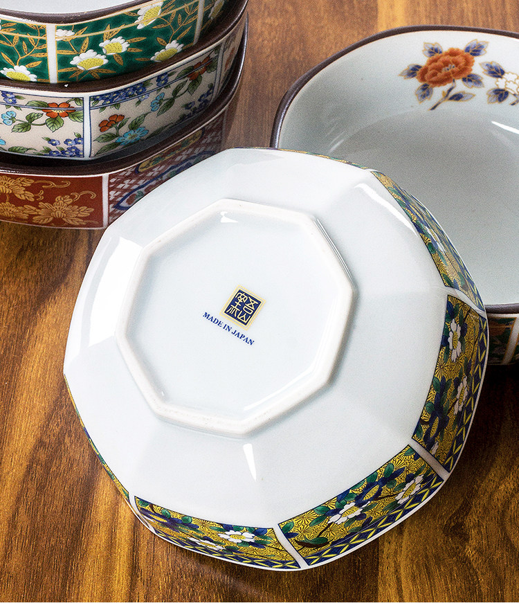 日本輸入呉山窯花レトロセラミックボウル古代伊万里食器丼麺スープ