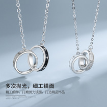 Skyscraper Klonos Saturns Saturn ring buckle Hongji necklace S925 silver Starmanger lovers Valentines Day gift