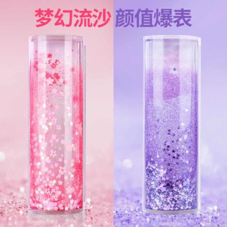 Girls quicksand starry sky large capacity middle school multi-function pen holder Dream moon Rabbit stationery box creative primary school students