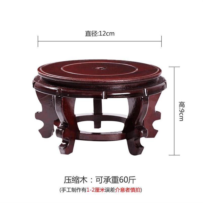Bottom-care round up with high wood floral frame craftsmanship Gift Pendulum base Flower Vat Rack Nursery high-footed Balcony Mobile Rack Chic Stone Sitting