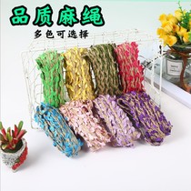 Forest hanging decorations colorful hemp ropes handmade diy materials leaves rattan ropes decorative walls handmade weaving ideas