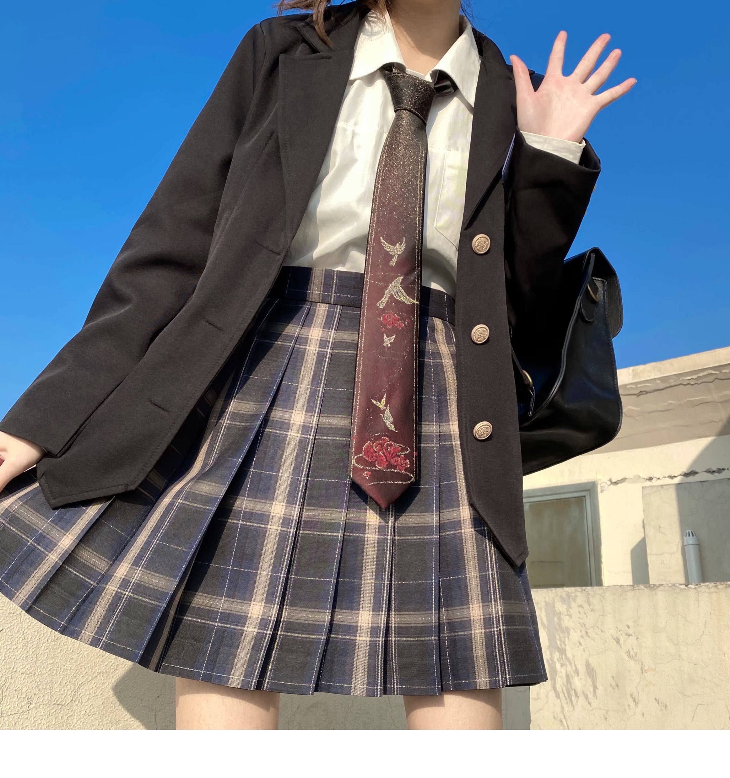jk制服加工定制 清仓【戏蝶舞】原创dk领带提花手打领带jk领结中国风领带小物 Jingyu