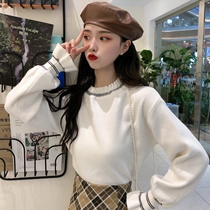 Net red sweater 2019 new trembles Hong Kong style women loose outside wear ancient feeling of sweet fashion fairy