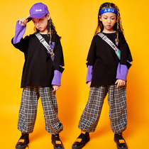 Girl Street Dance Suit Summer Boy Hip Hop Personality Acting Out Boomer Children Hiphop Jazz Dance Performance Costumes