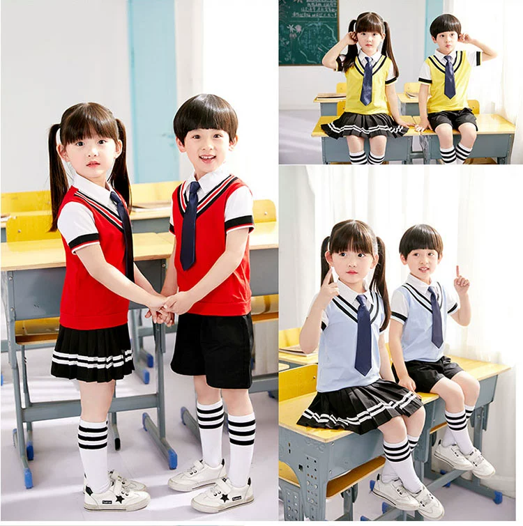 Trang phục hợp xướng thiếu nhi Ngày đồng phục tiểu học và trung học phục vụ lớp đọc thơ đọc trang phục biểu diễn quần áo mẫu giáo - Đồng phục trường học / tùy chỉnh thực hiện váy trẻ em 10 tuổi