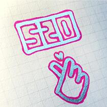 Nai Flash gel pen two-color colorful pen hand-painted graffiti outline PEN hand account diy poster beauty Ruru heart colorful pen