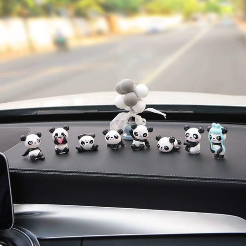 CAR ORNAMENT CENTER PANDA CENSOLE CERTAM PREATION PROVERITY милый автомобильный инструмент Платформа автомобиль автомобиль Carcasters Красные декоративные принадлежности Daquan