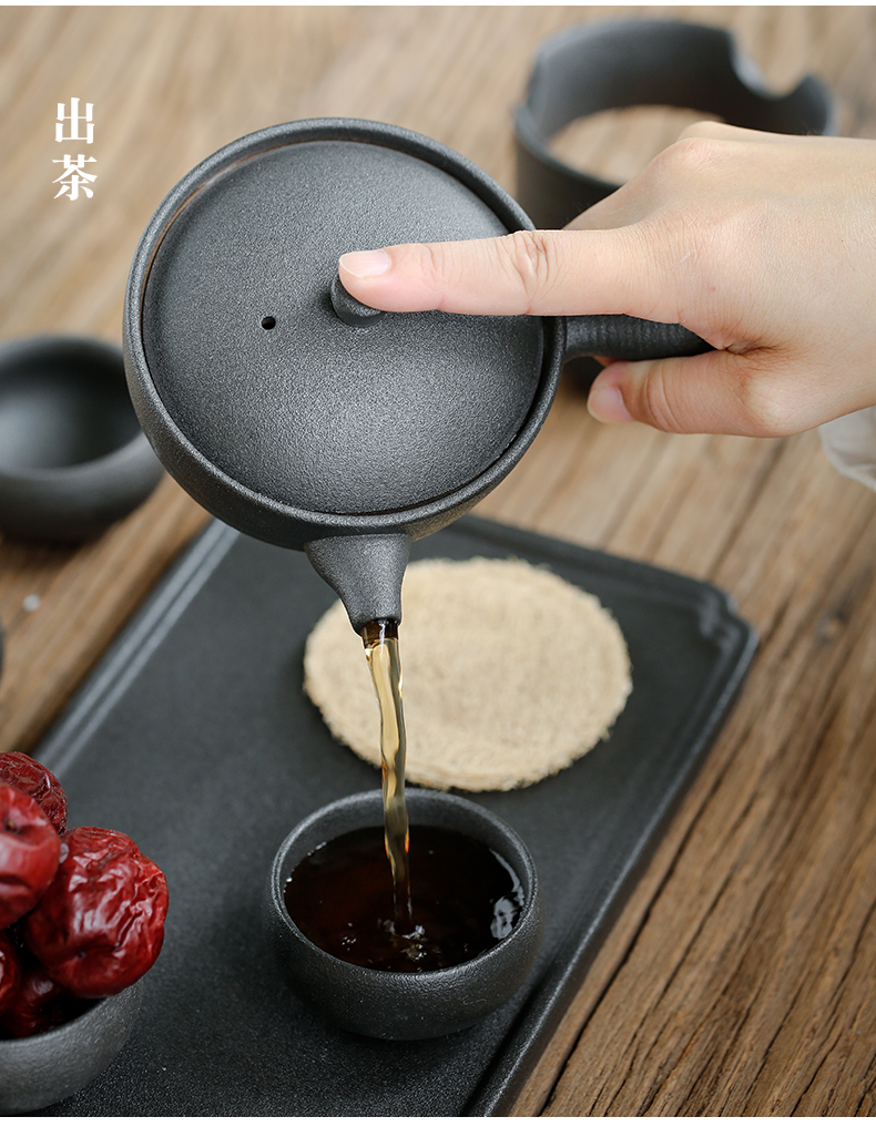 Don difference up Japanese warm tea kungfu tea set dry ceramic tea set gift box set of home office coarse pottery tea sets