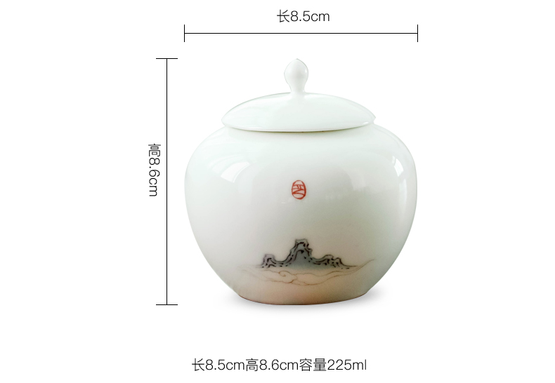 Green tea caddy fixings shed li jiang tang, camellia storehouse ceramics small mini portable home tea storage sealed as cans
