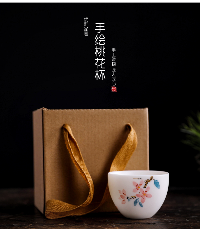 Don difference up biscuit firing hand - made ceramic cups sample tea cup dehua white porcelain personal thin foetus masters cup creative kung fu tea set