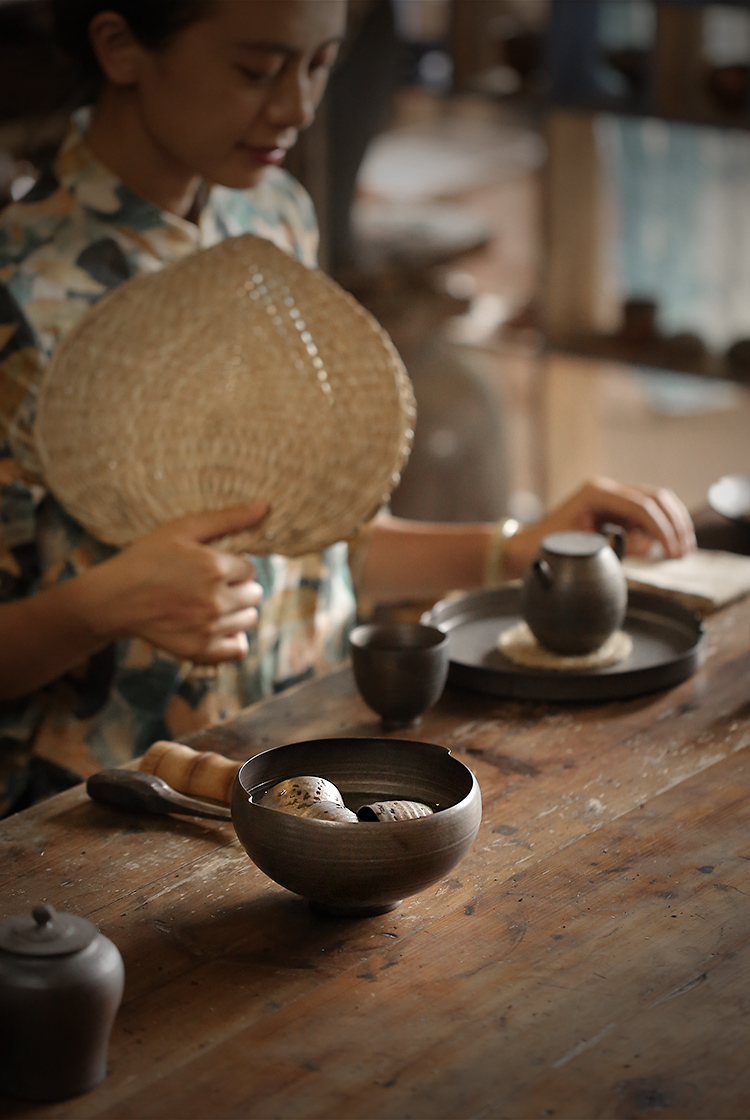 Tang s hand made rust glaze tea wash cup for wash water tea cups to receive large bowl of ceramic building tea water fittings