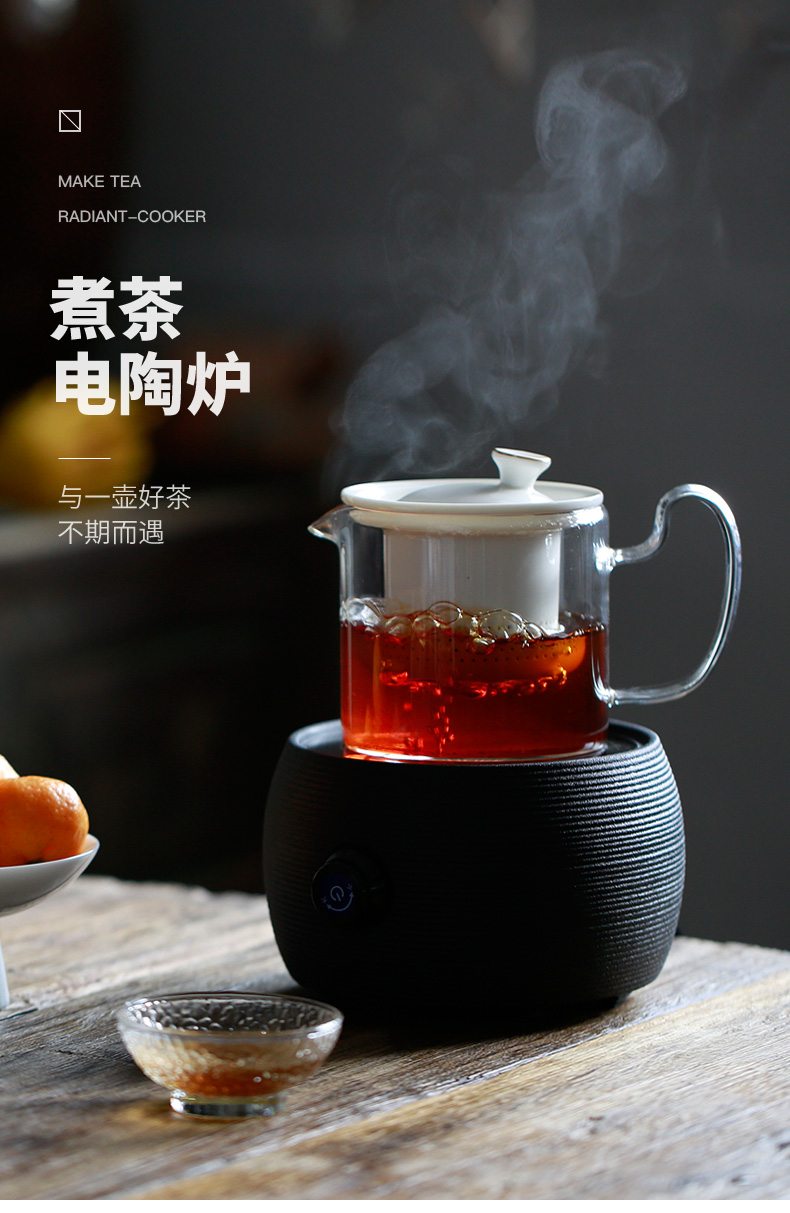 Don difference up glass suit household teapot the boiled tea, the electric TaoLu heat - resistant ceramic tank to filter the side of the pot