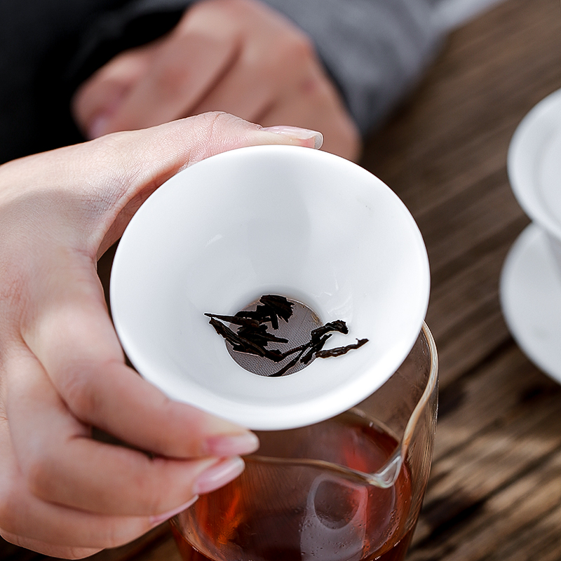 Tang's white porcelain, ceramic tea tea tea strainer creativity fair keller filter net tea tea accessories