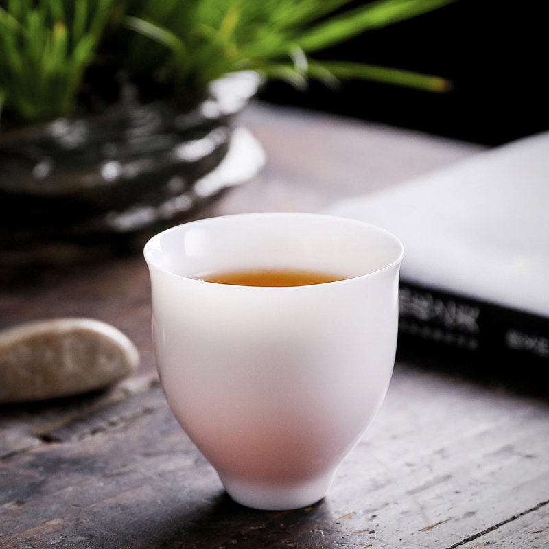 Don difference up dehua white porcelain masters cup kung fu tea set sample tea cup lard white jade porcelain teacup checking ceramic hat to CPU