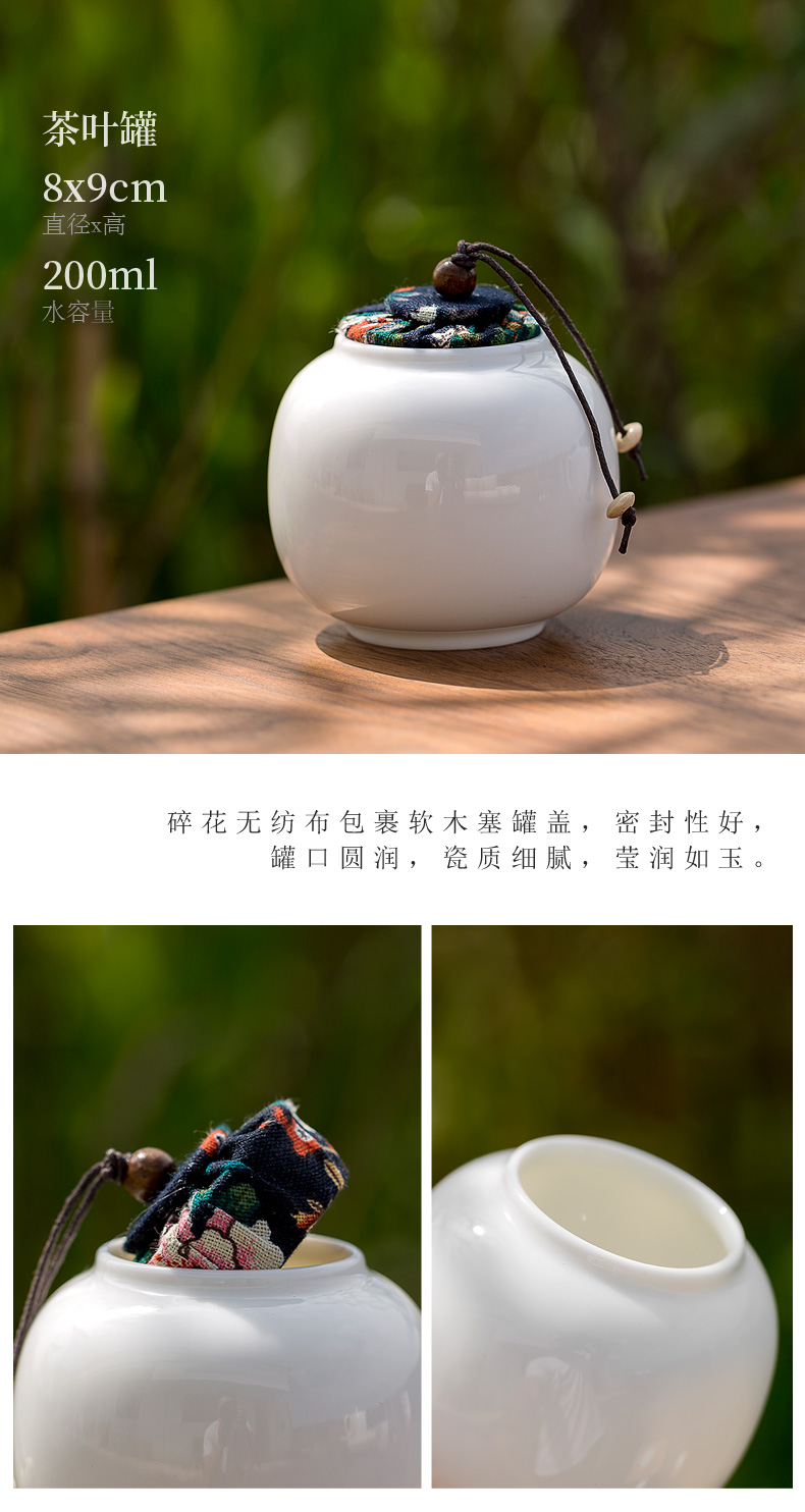 Tang's white porcelain contracted travel tea set suit portable kung fu tea caddy fixings tea tray glass cup home