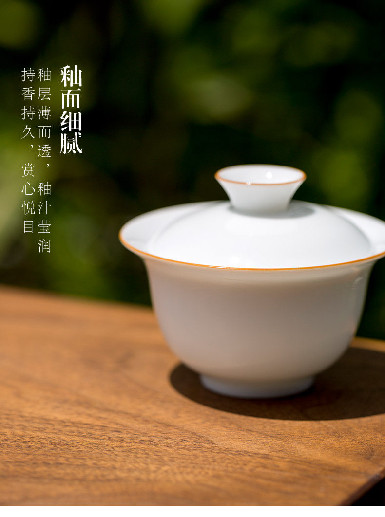 Don difference up sweet white thin foetus tureen crack a pot of 2 cup three white porcelain portable travel kung fu tea set