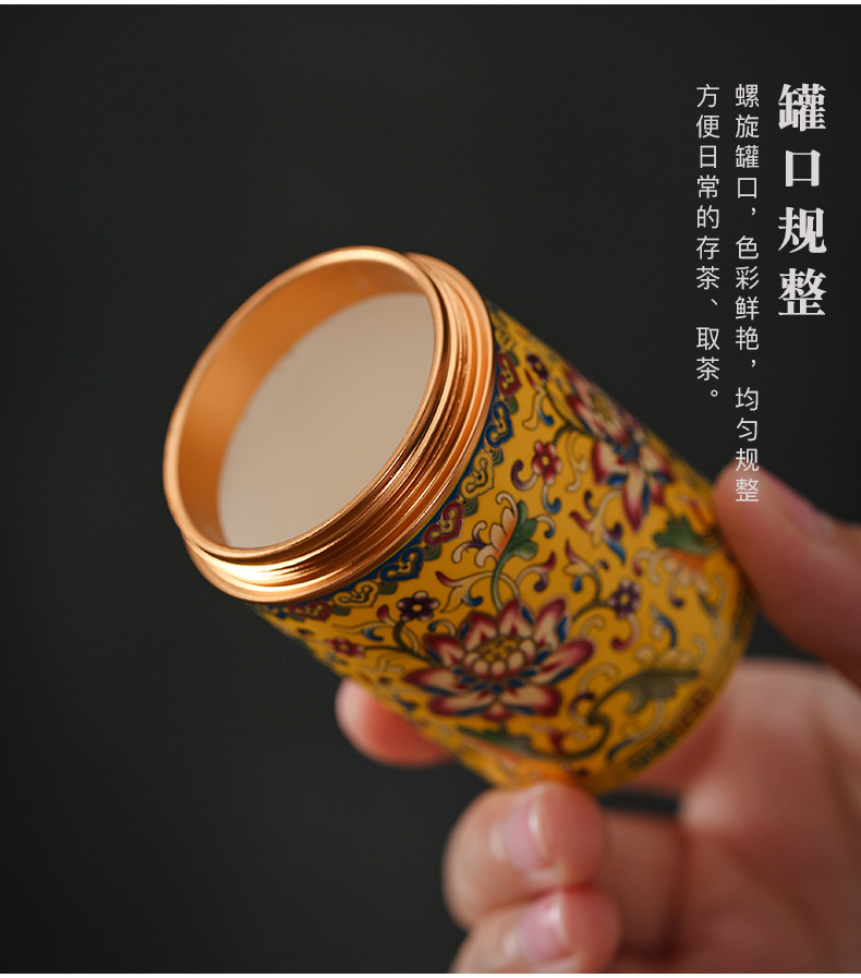 Don difference up 20 g a single small colored enamel small caddy fixings ceramics seal pot home portable storage POTS storage tank