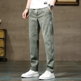 Мужские штаны, джинсовые весенние джинсы, 2024 года, тренд сезона, свободный прямой крой, облегающий крой