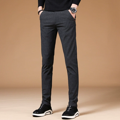 Мужские демисезонные штаны для отдыха, шерстяной комплект, увеличенная толщина, свободный прямой крой