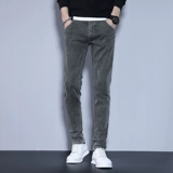 Эластичные осенние прямые свободные джинсы для отдыха, элитные штаны, облегающий крой