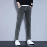 Эластичные осенние прямые свободные джинсы для отдыха, элитные штаны, облегающий крой