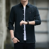 Летняя осенняя однотонная рубашка, трендовая универсальная куртка для отдыха