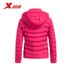Xtep chính thức thể thao mới của phụ nữ áo khoác trùm đầu màu rắn xu hướng áo khoác thể thao ấm áp của phụ nữ áo khoác lông vũ nữ Thể thao xuống áo khoác