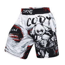 Brand New Men Pants 3D Printing MMA Shorts Fitness Breathab