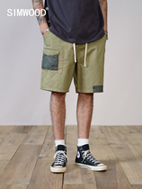 SIMWOOD 2022 Summer New Oversize Cargo Shorts Men Patchwork