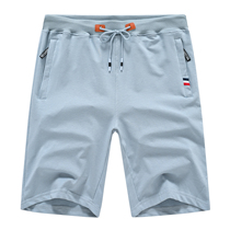 2022 Men Casual Shorts Zipper Pockets Drawstring Summer Homm