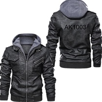 Autumn Winter New Popular Custom Logo Men PU Cotton Coat Loo