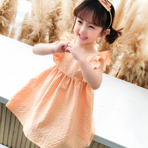 Female baby plaid dress summer new style 2-3 years old girl 4 summer dress 5 children 6 skirt Princess Korean version