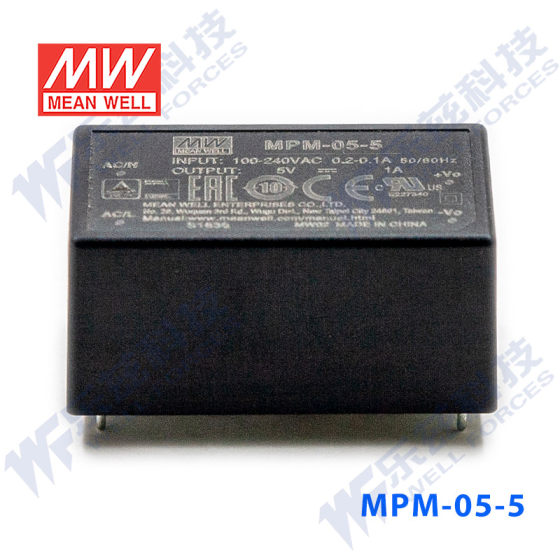 MPM-05-5 대만 MEAN WELL 5W80~264V 입력 5V1A 출력 녹색 의료 기판 전원 공급 장치