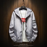 Мужская трендовая тонкая спортивная куртка для школьников с капюшоном, в корейском стиле, подходит для подростков, большой размер