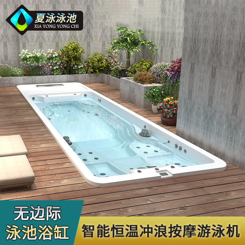 Infinity Pool Acrylic Surf Jacuzzi Hotel Villa Indoor Swimming Machine Constant Temperature Smart Tub Pool