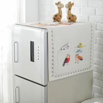 Laundry Hood refrigerator cover cloth bedside table waterproof and dustproof fabric cover roller household ash cover universal cover towel