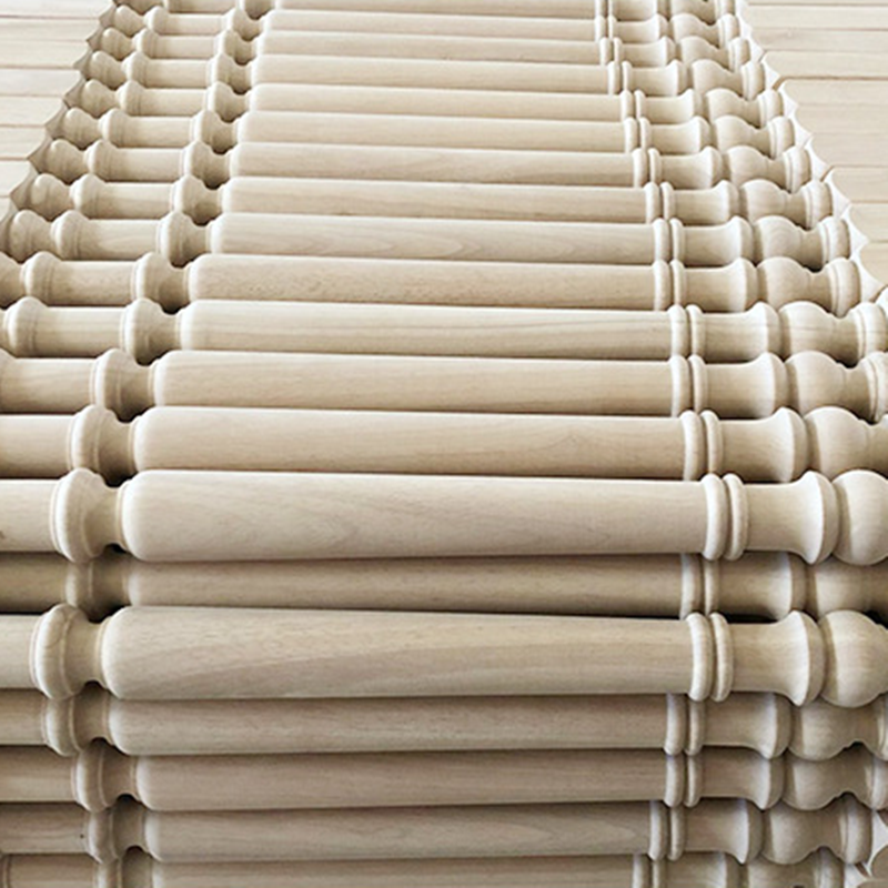Thai Rubber Wood Armrest Upright Post Balcony Floating Window Stairway Guard Rail Fence Indoor Wood Escalator Home Solid Wood