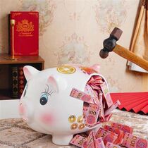  Household home improvement piggy bank creative large ceramic pig home piggy universal closed change ceramic 2020 New Year