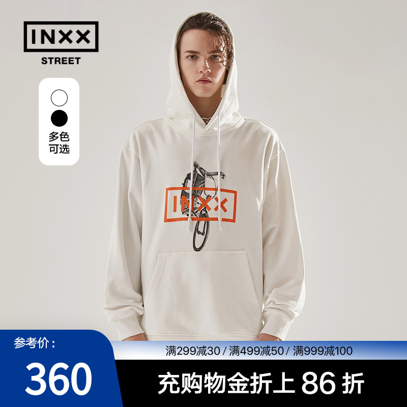 inxxstreet Drift Paradise series Chauded autumn and winter Leisure loose printed Lianhood sportswomen The same money