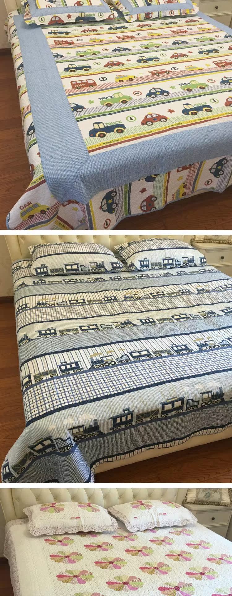 100% cotton giặt chăn bông trải giường gối bông chăn bông trải giường mùa hè điều hòa không khí mát mẻ là ba mảnh drap giường cotton