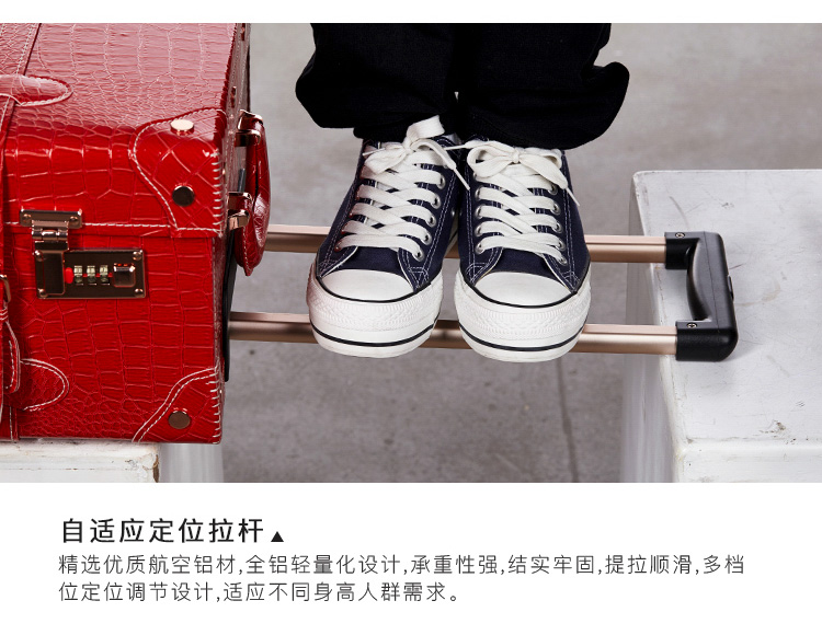 Trường hợp xe đẩy du lịch retro cô dâu của hồi môn mẹ hộp đám cưới của hồi môn hộp lễ hội màu đỏ tinh tế thủ công vali - Va li vali giá rẻ