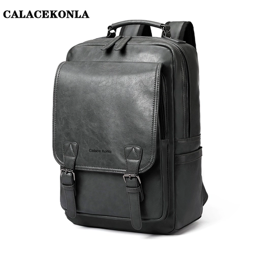 Рюкзак, сумка для путешествий, вместительный и большой ноутбук, ранец, из натуральной кожи, бизнес-версия